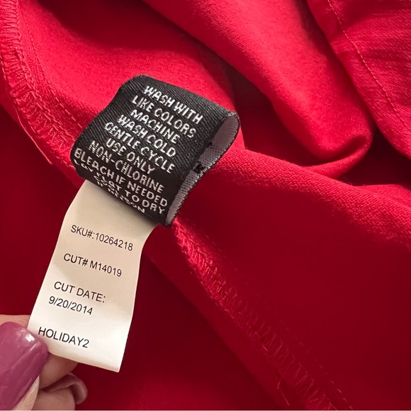 Torrid Textured A-Line Fit & Flare Retro Swing Dress Jester Red Sz 14 - Picture 14 of 15